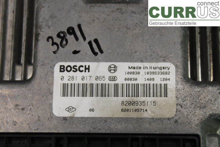 RENAULT TRAFIC   02-14 Motorstyrningsenhet (ECU) 8200935115 