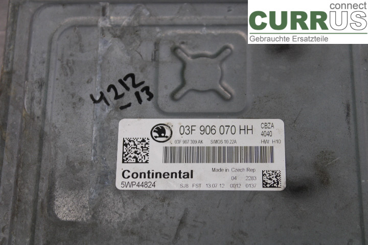 SKODA FABIA         07-14 Engine Control Unit (ECU) 03F906070HH 