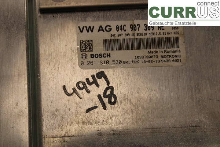 VW GOLF / E-GOLF VII 13-20 Engine Control Unit (ECU) 04C907309AE