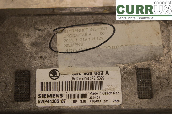 SKODA FABIA    99-07 Engine Control Unit (ECU) 03L906033A 