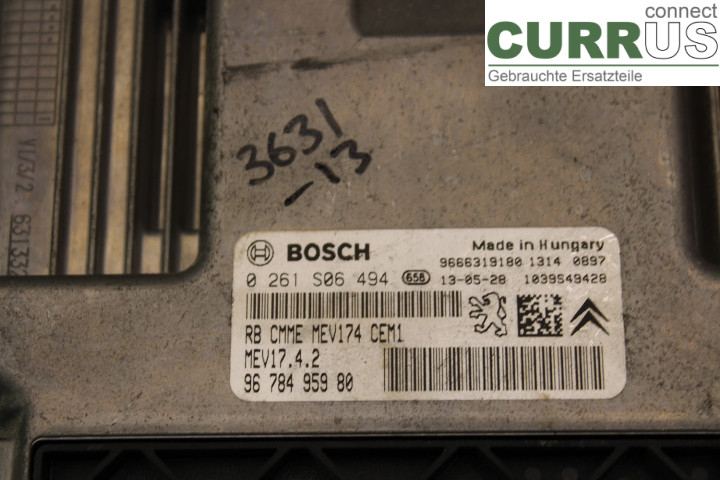 PEUGEOT 308 08-13 Engine Control Unit (ECU) 9678495980 