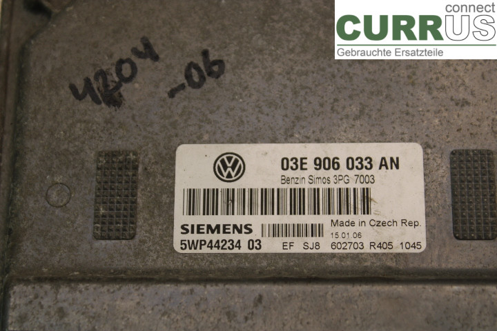 SKODA FABIA    99-07 Unité de contrôle moteur (ECU) 03E906033AN 