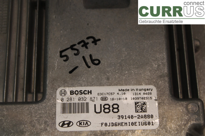 KIA CEED  12-18 Engine Control Unit (ECU) 391402A880 