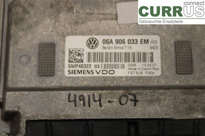 VW GOLF V      04-09 Engine Control Unit (ECU) 06A906033EM 