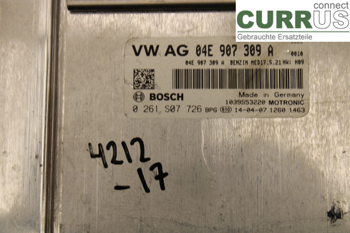 SKODA FABIA         07-14 Engine Control Unit (ECU) 04E907309A 