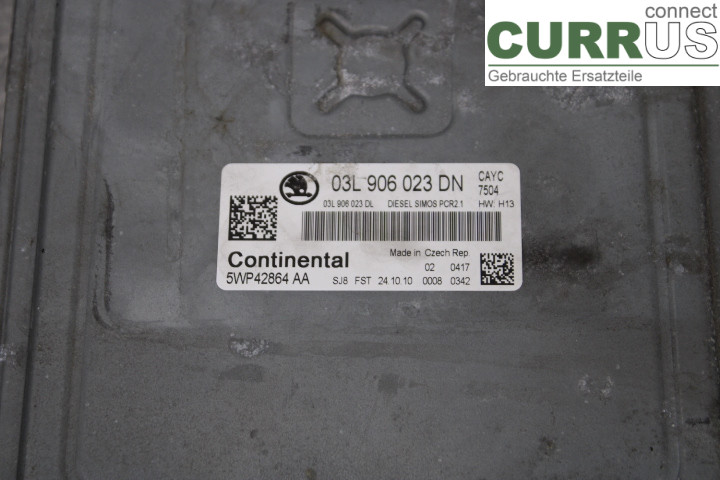SKODA FABIA         07-14 Engine Control Unit (ECU) 03L906023DN 1.6TDi/CAYC