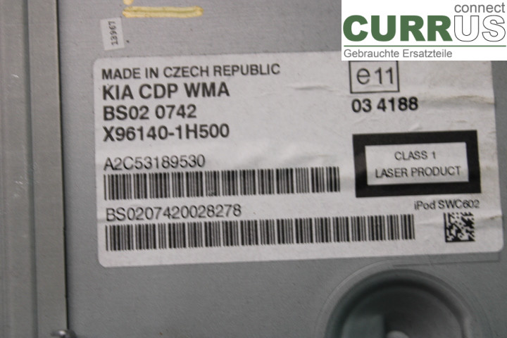 KIA CEE´D   06-12 Radio-CD-/Multimedia-Panel 961401H500 1.6CRDi/D4FB