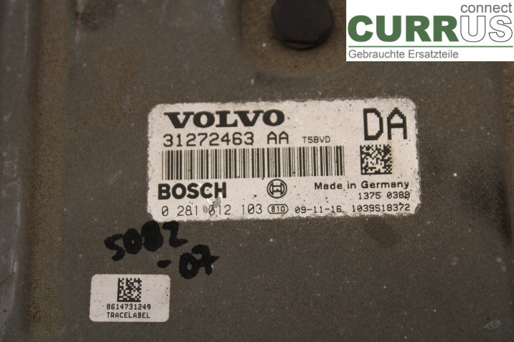 VOLVO XC70 05-07 Engine Control Unit (ECU) 31272463AA