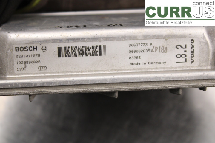 VOLVO V70      00-04 Engine Control Unit (ECU) 0281011078 