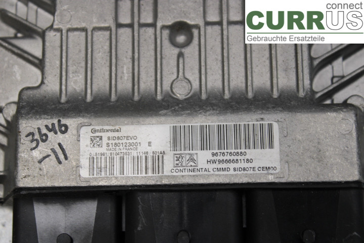 PEUGEOT 508  11-18 Engine Control Unit (ECU) 9676760880 