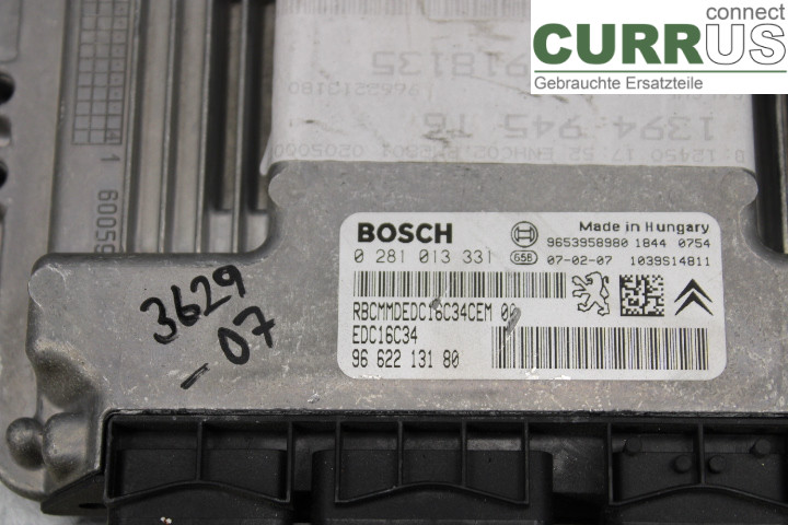 PEUGEOT 307     05-08 Engine Control Unit (ECU) 9662213180 