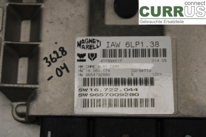 PEUGEOT 307     01-05 Engine Control Unit (ECU) 9657009280 