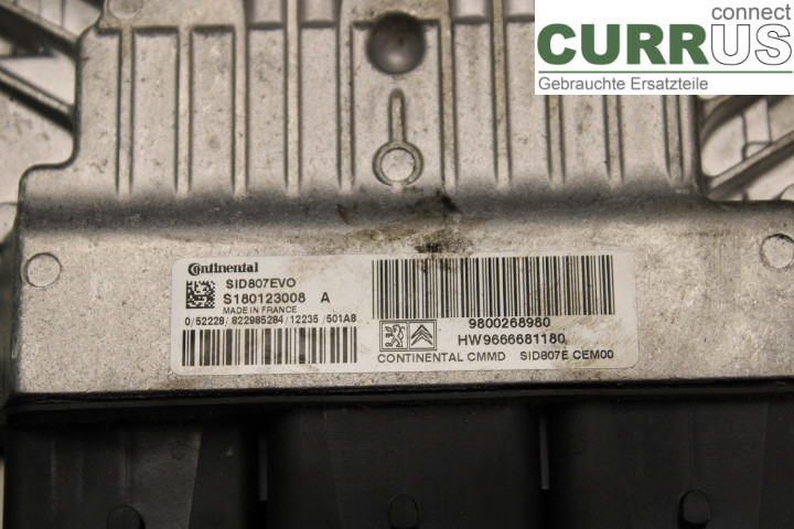 PEUGEOT 308 08-13 Engine Control Unit (ECU) 9800268980 1.6HDi/9HR