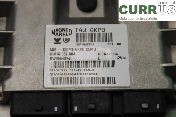 PEUGEOT 308 08-13 Engine Control Unit (ECU) 9666010380 2.0i/RFJ