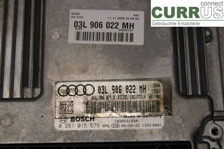 AUDI A4/S4  08-11 Unité de contrôle moteur (ECU) 03L906022MH 2.0TDi/CAHA