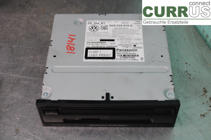 VW GOLF / E-GOLF VII   13-20 Radio CD / Multimedia panel  1.6TDi/CLHA