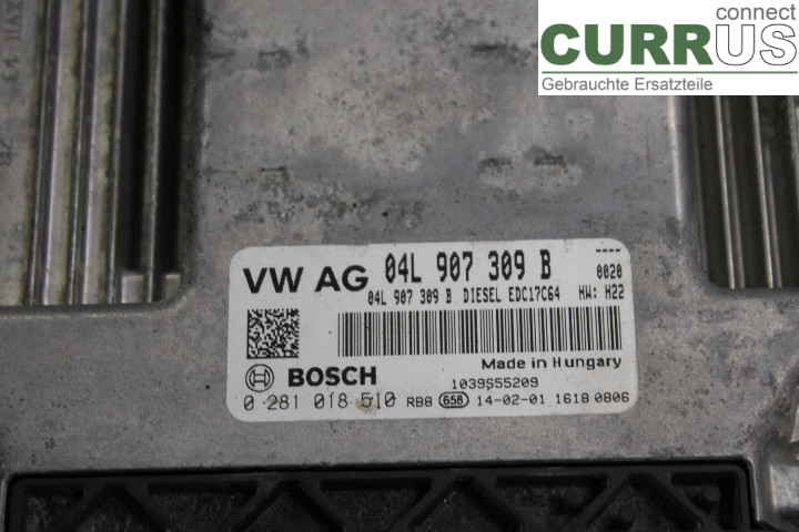 VW GOLF / E-GOLF VII   13-20 Engine Control Unit (ECU) 04L907309B 1.6TDi/CLHA