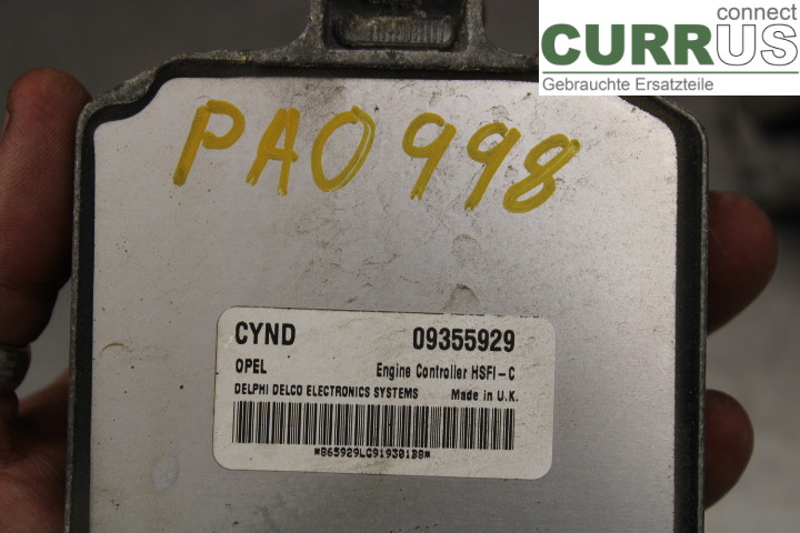 OPEL ASTRA  G    98-03 Engine Control Unit (ECU) 09355929 1.6/X16XEL