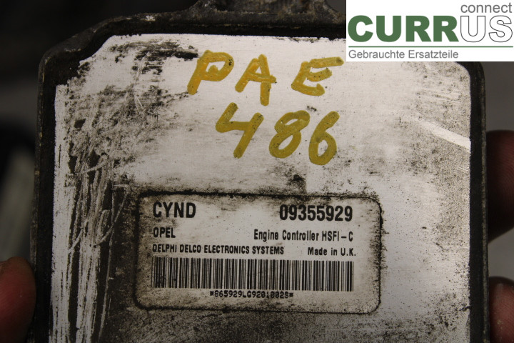 OPEL ASTRA  G    98-03 Engine Control Unit (ECU) 09355929 1.6i/X16XEL