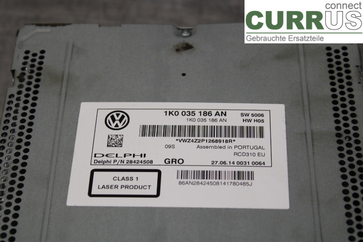 VW CADDY  11-15 Radio CD / Multimedia panel  1.6TDi/CAYE