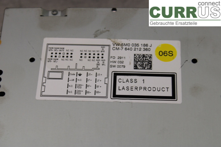 VW POLO       10-17 Radio CD / Multimedia panel 5M0035186J 1.6TDi/CAYB