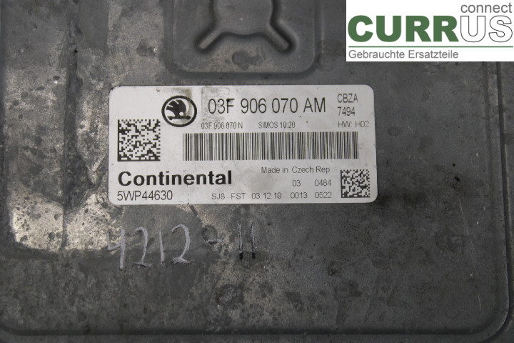 SKODA FABIA         07-14 Engine Control Unit (ECU)  