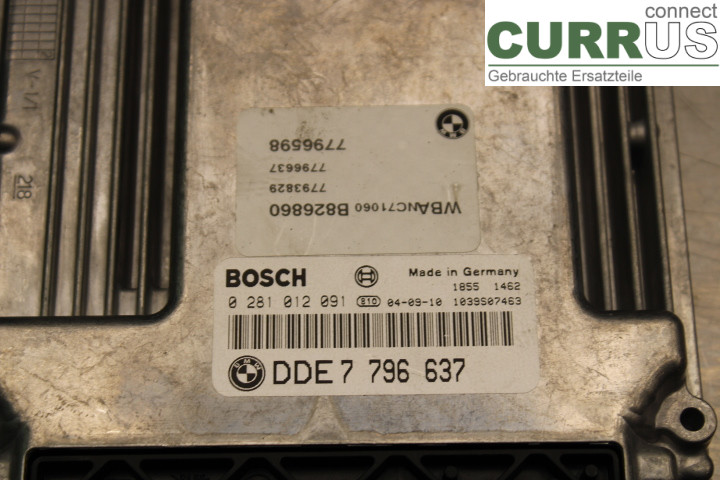BMW 5 E60/61 Sed/Tou 02-10 Engine Control Unit (ECU) 7796637 3.0D/M57TUD30