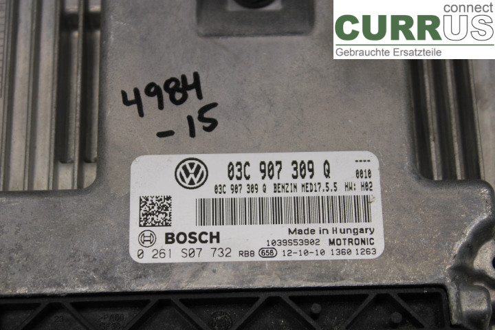 VW TIGUAN 07-16 Motorens styreenhed (ECU) 03C907309Q 