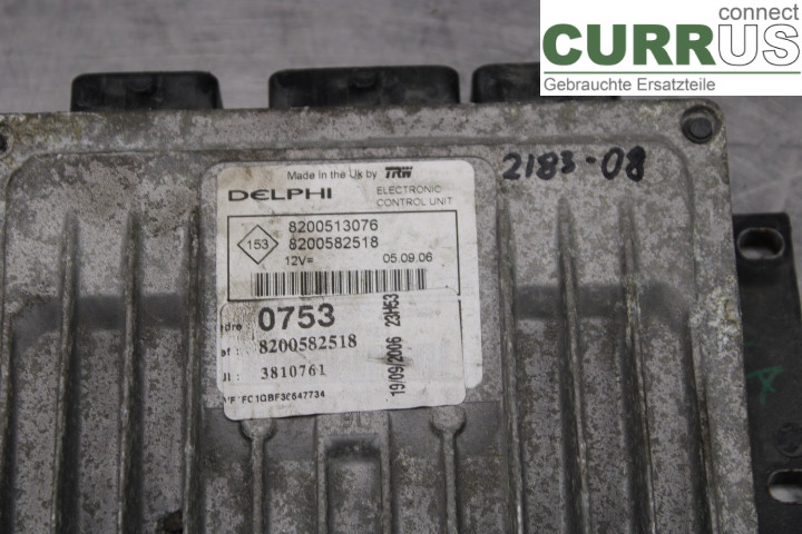 NISSAN KUBISTAR Engine Control Unit (ECU) 8200582518 