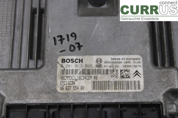 CITROEN C3    05-10 Engine Control Unit (ECU) 9663755480 