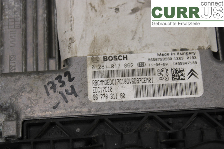CITROEN C4 II  11-18 Engine Control Unit (ECU) 9677031180 