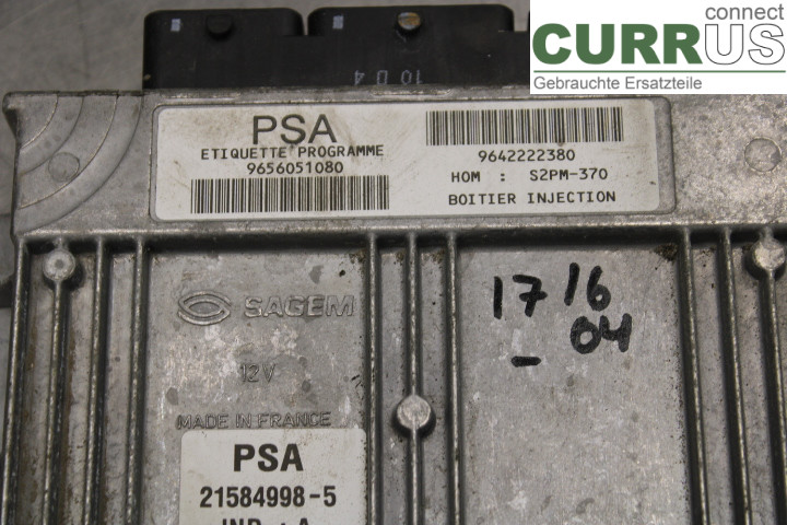 CITROEN C3    -04 Engine Control Unit (ECU) 9642222380 
