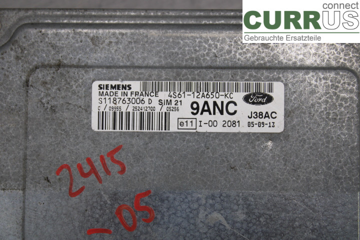 FORD FIESTA     02-05 Engine Control Unit (ECU) 4S6112A650KC 