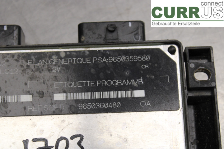 CITROEN BERLINGO  03-07 Engine Control Unit (ECU) 9650359580 