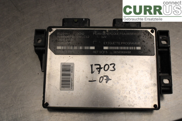 CITROEN BERLINGO  03-07 Engine Control Unit (ECU) 9650359580 