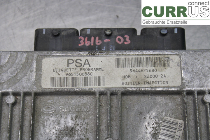 PEUGEOT 206  98-09 Engine Control Unit (ECU) 9644625680 