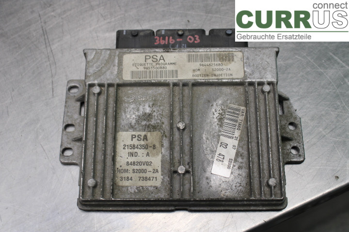 PEUGEOT 206  98-09 Engine Control Unit (ECU) 9644625680 