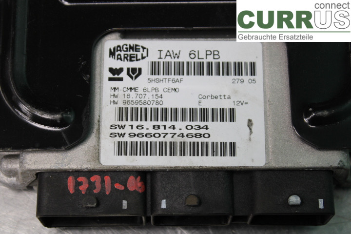 CITROEN C4 I   05-10 Motorstyrningsenhet (ECU) 9660774680 