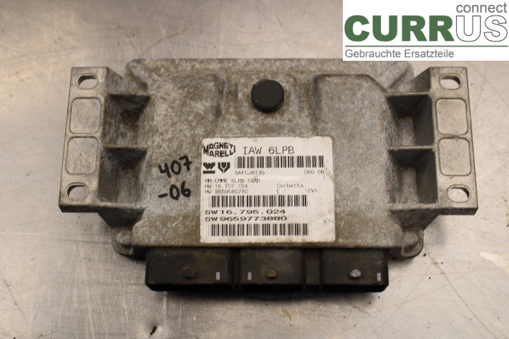 PEUGEOT 407 Motorens styreenhed (ECU) 9650743880 