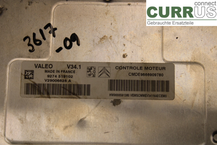 PEUGEOT 207 Engine Control Unit (ECU) 9666909780 