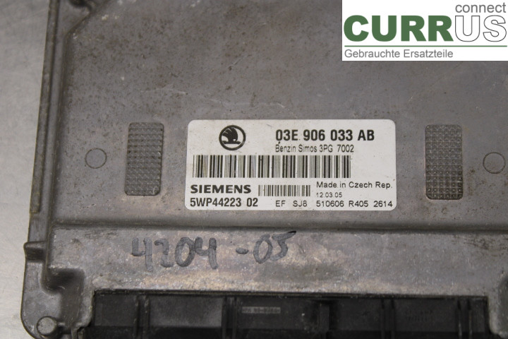 SKODA FABIA    99-07 Engine Control Unit (ECU) 03E906033AB 