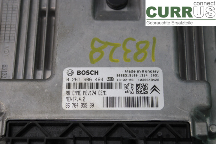 PEUGEOT 308 08-13 Engine Control Unit (ECU) 9678495980 1.6i/5FS