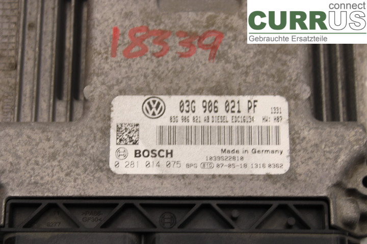 VW CADDY      04-10 Motorsteuergerät (ECU) 03G906021PF 1.9TDi/BLS