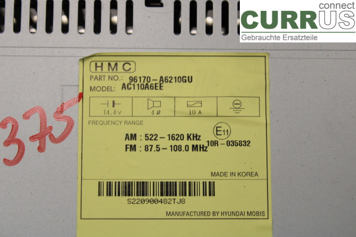 HYUNDAI i30   13-16 Radio CD / Multimedia panel  1.6CRDi/D4FB