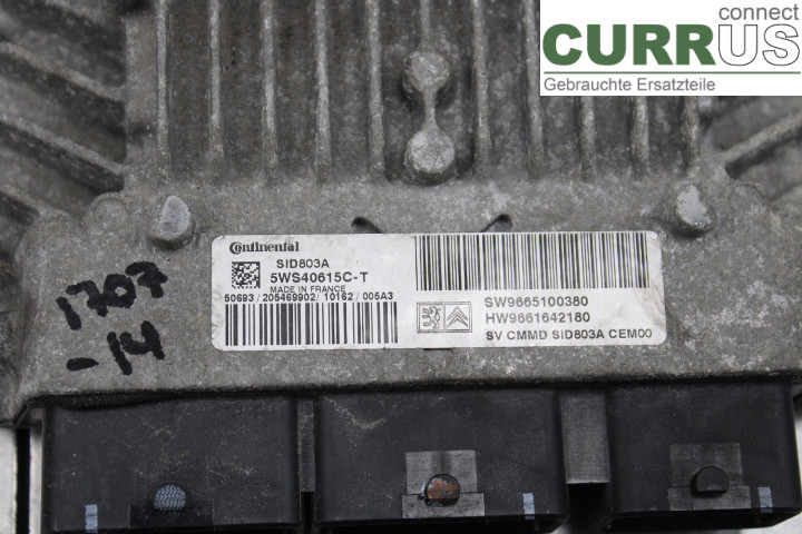 CITROEN BERLINGO  08-18 Unité de contrôle moteur (ECU) 9665100380 