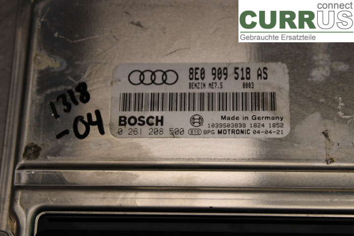 AUDI A4/S4     01-05 Motorens styreenhed (ECU) 8E0909518AS 