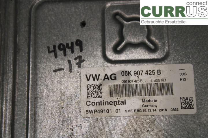 VW GOLF / E-GOLF VII   13-20 Engine Control Unit (ECU) 06K907425B 
