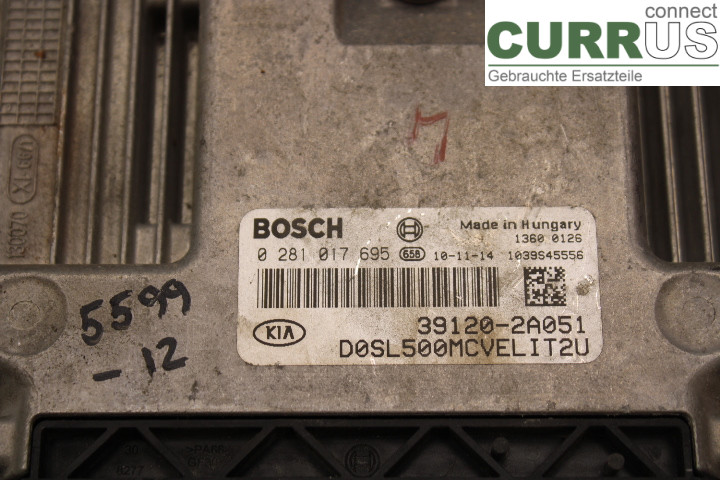 KIA SPORTAGE (SL) 11-15 Engine Control Unit (ECU) 391202A051 