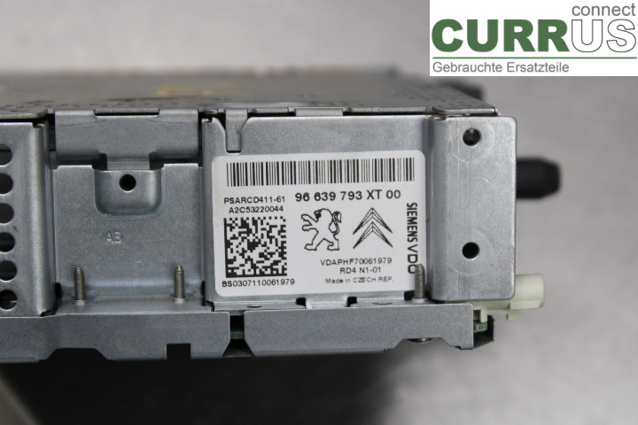 PEUGEOT 207 Radio CD / Multimedia panel 96639793XT00 1.6i/5FW