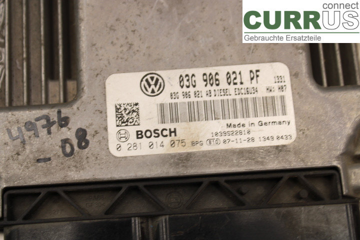 VW CADDY      04-10 Motorsteuergerät (ECU) 03G906021PF 